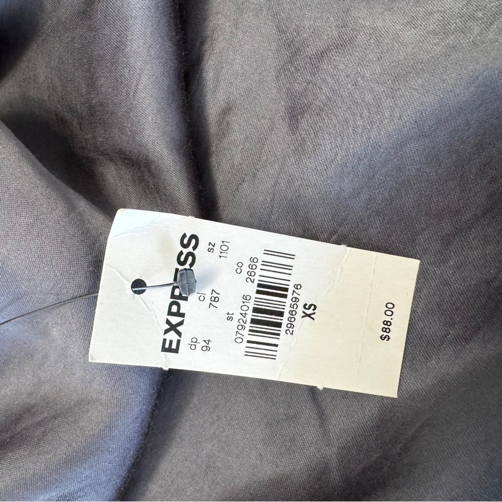 (NWT) EXPRESS Mini Slip Dress Gray Size XS - Picture 2 of 12